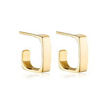 Load image into Gallery viewer, Chloe Gold Square Hoop