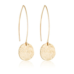 Grace Textured Gold Drop Earrings