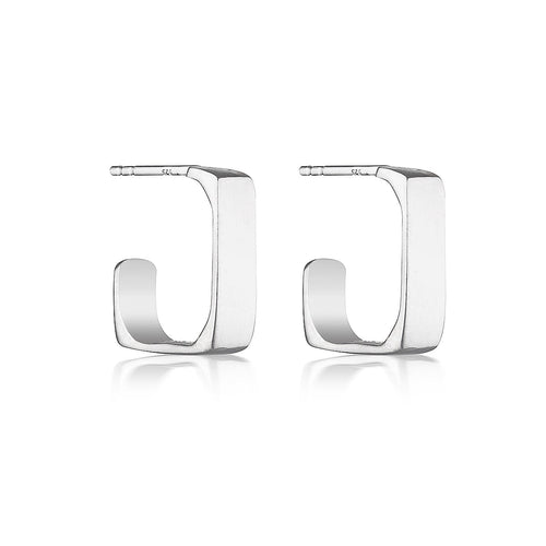 Chloe Silver Square Hoop