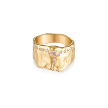 Load image into Gallery viewer, Here on Earth Gold Textured Ring