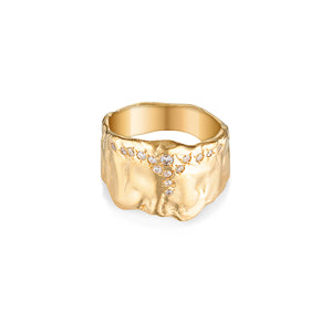 Here on Earth Gold Textured Ring
