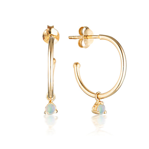 Eden Australian Opal Hoop Earrings