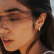 Load image into Gallery viewer, Chloe Gold Square Hoop